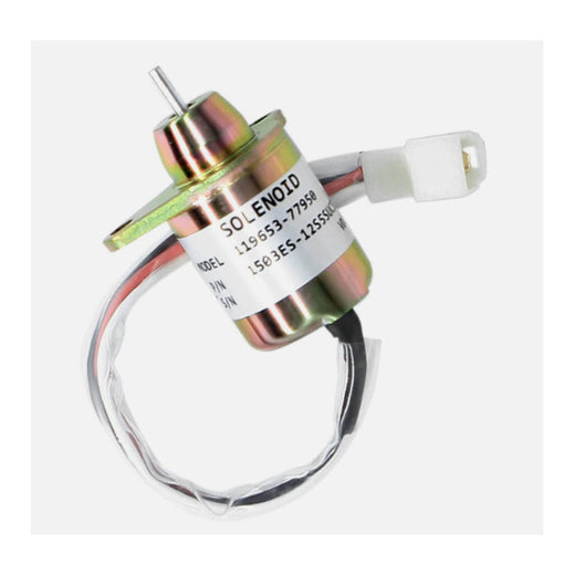12V Fuel Shut Off Stop Solenoid Valve 2503531 for Yanmar Cummins Excavator - KUDUPARTS