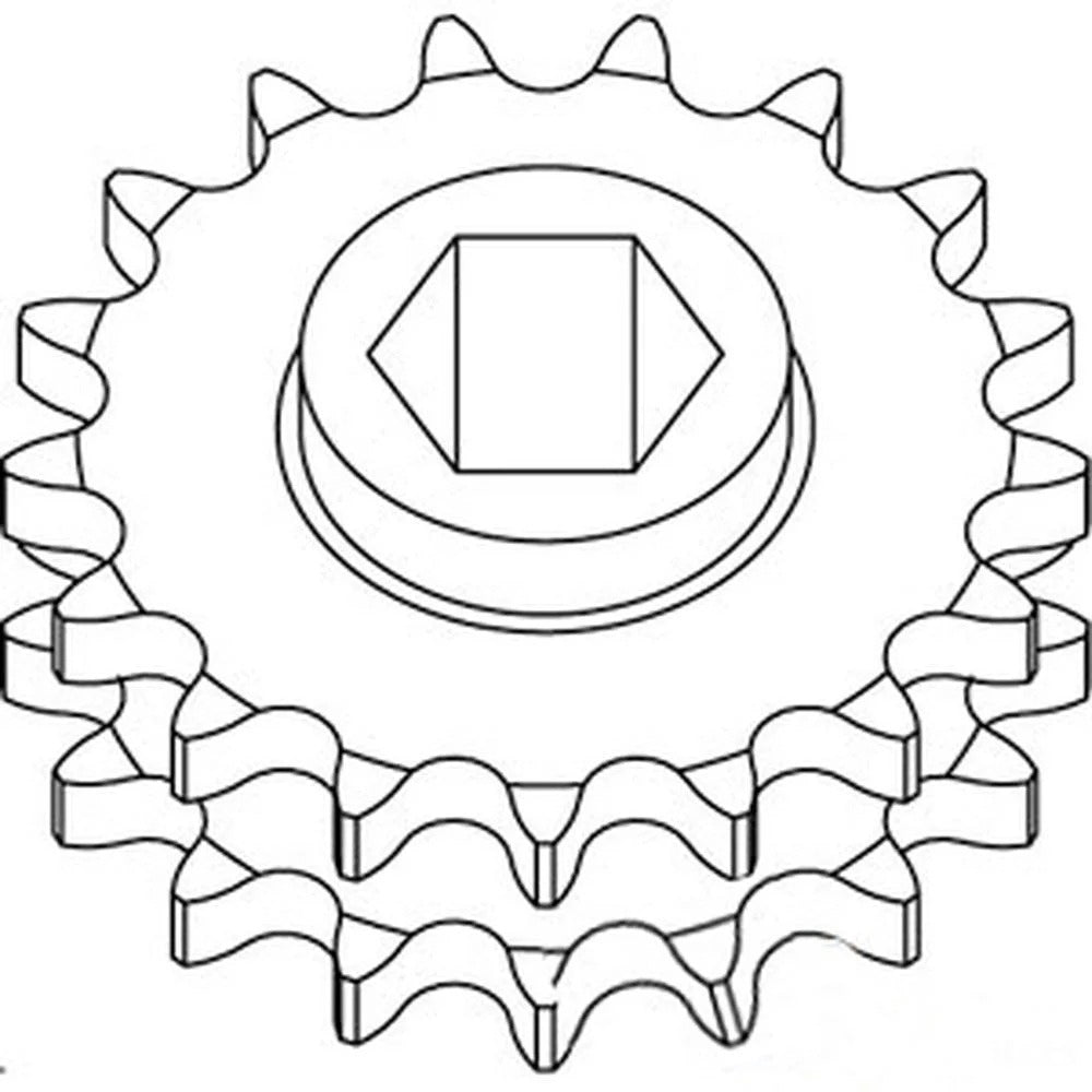 Sprocket AE39301 for John Deere Baler 330 335 375 385 430 435 446 447 456 457 466 467 530 535 546 547 556 557 566 567 - KUDUPARTS