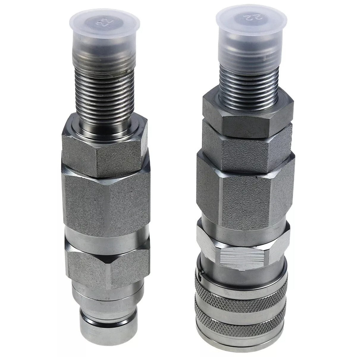 #10 JIC Thread 1/2" Flat Face Hydraulic Quick Connect Coupler for Bobcat 463 553 753 763 - KUDUPARTS