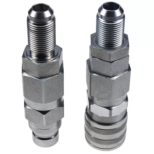 #10 JIC Thread 1/2" Flat Face Hydraulic Quick Connect Coupler for Bobcat 463 553 753 763 - KUDUPARTS