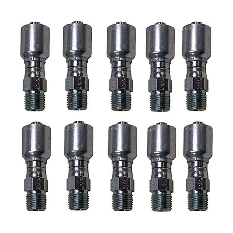 10PCS Hydraulic Hose Fitting With 1/4 Male Pipe Swivel 11343-4-4 for Parker - KUDUPARTS