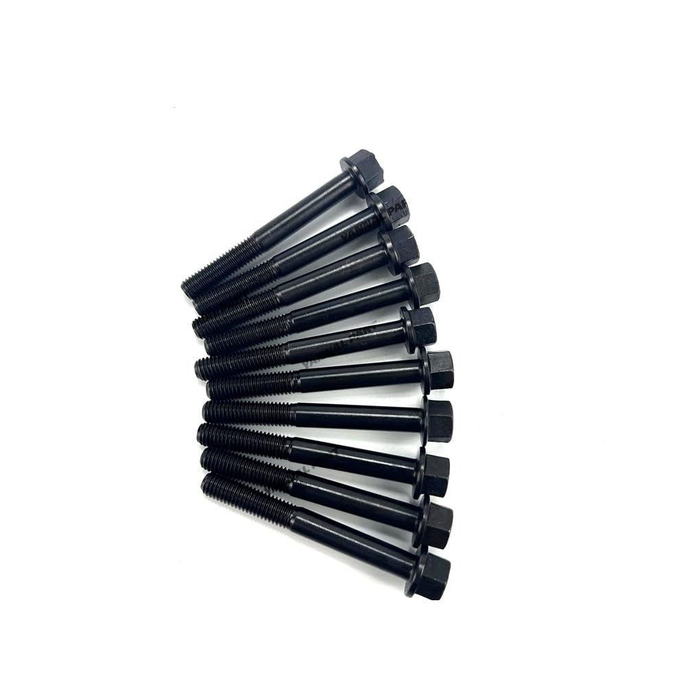 10 Pieces Cylinder Head Bolt 14601-03450 14601-03452 14601-03453 1J080-03450 for Kubota Engine Z402 Z482 Z602 - KUDUPARTS