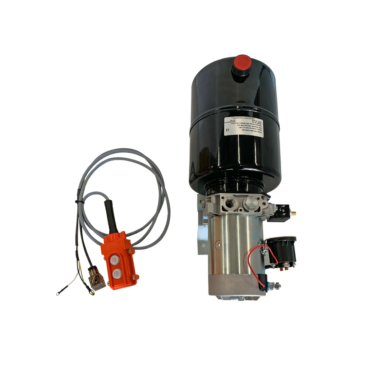 12V DC Single Acting Hydraulic Pump Power Unit 8 Quart Steel Tank With Remote Control HPU-SR-12VDC-SA-08 for Dump Trailer Scissor Lift Table - KUDUPARTS
