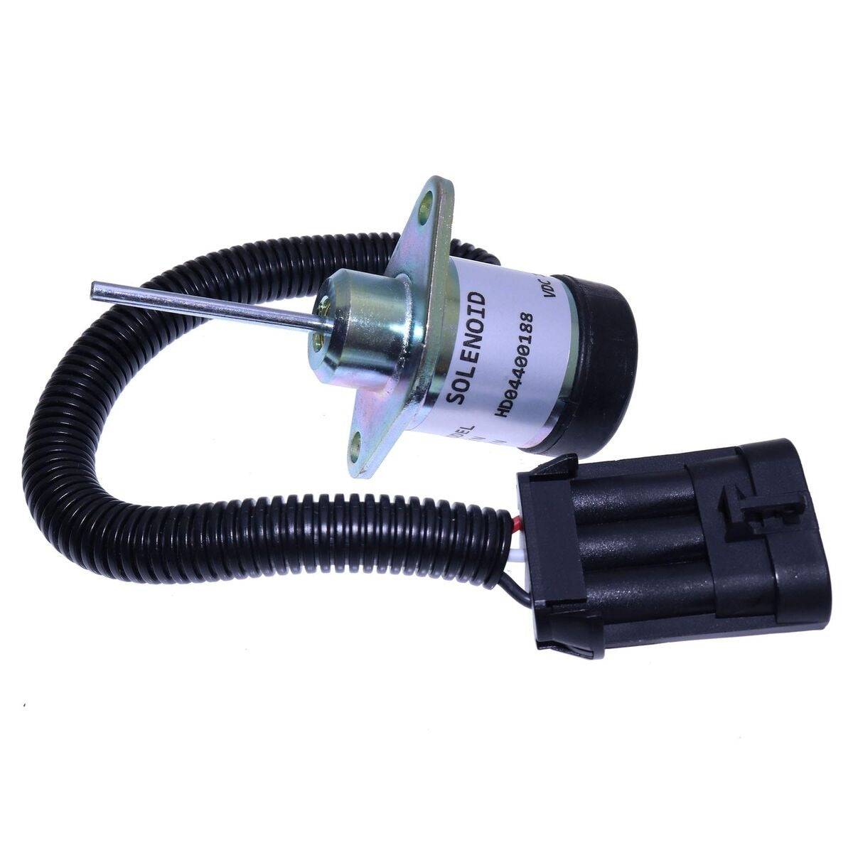 12V Stop Shut Off Solenoid 1G577-60011 for Kubota Engine V3300DIT V3800T - KUDUPARTS