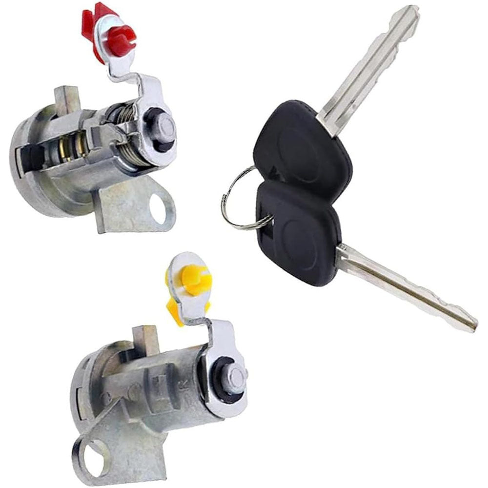 1 Pair Front Door Lock Cylinder Set with Keys 69051-35070 69052-35070 for Toyota Tacoma 1995-2004 - KUDUPARTS