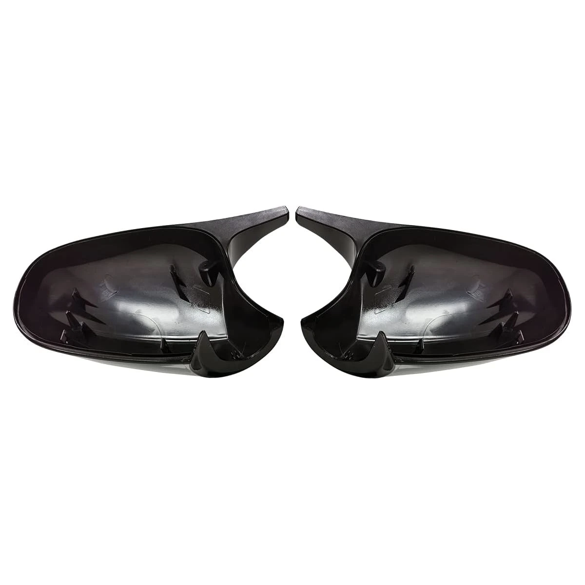 1 Pair Gloss Black M3 Style Side Mirror Cover Cap 51167205291 51167205292 for BMW E90 E92 E93 E82 323i 325i 328i 335i LCI 2009-2011 - KUDUPARTS