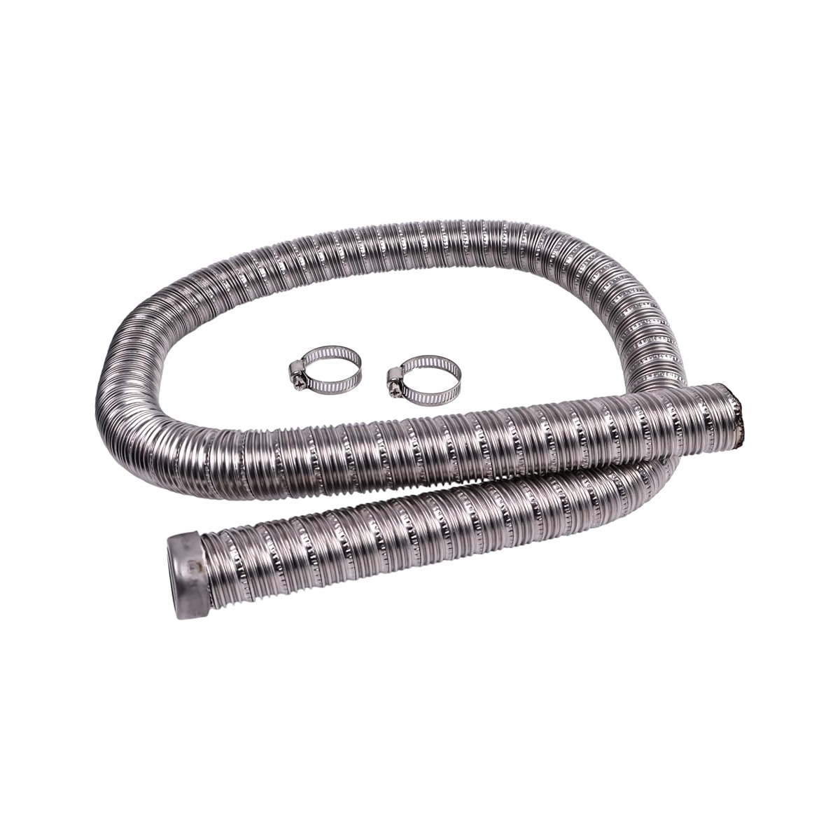 24mm Stainless Steel Exhaust Pipe(1m) 36061296 90394 with Clamps for Webasto Eberspacher - KUDUPARTS