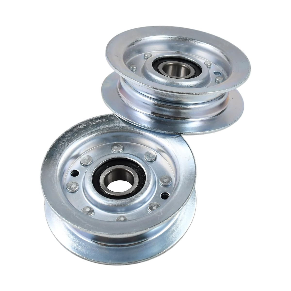 2 Pieces Flat Idler Pulley GY22172 for Briggs & Stratton Engine 441577 445577 44M777 John Deere Tractor S100 S160 X105 X110 X140 - KUDUPARTS