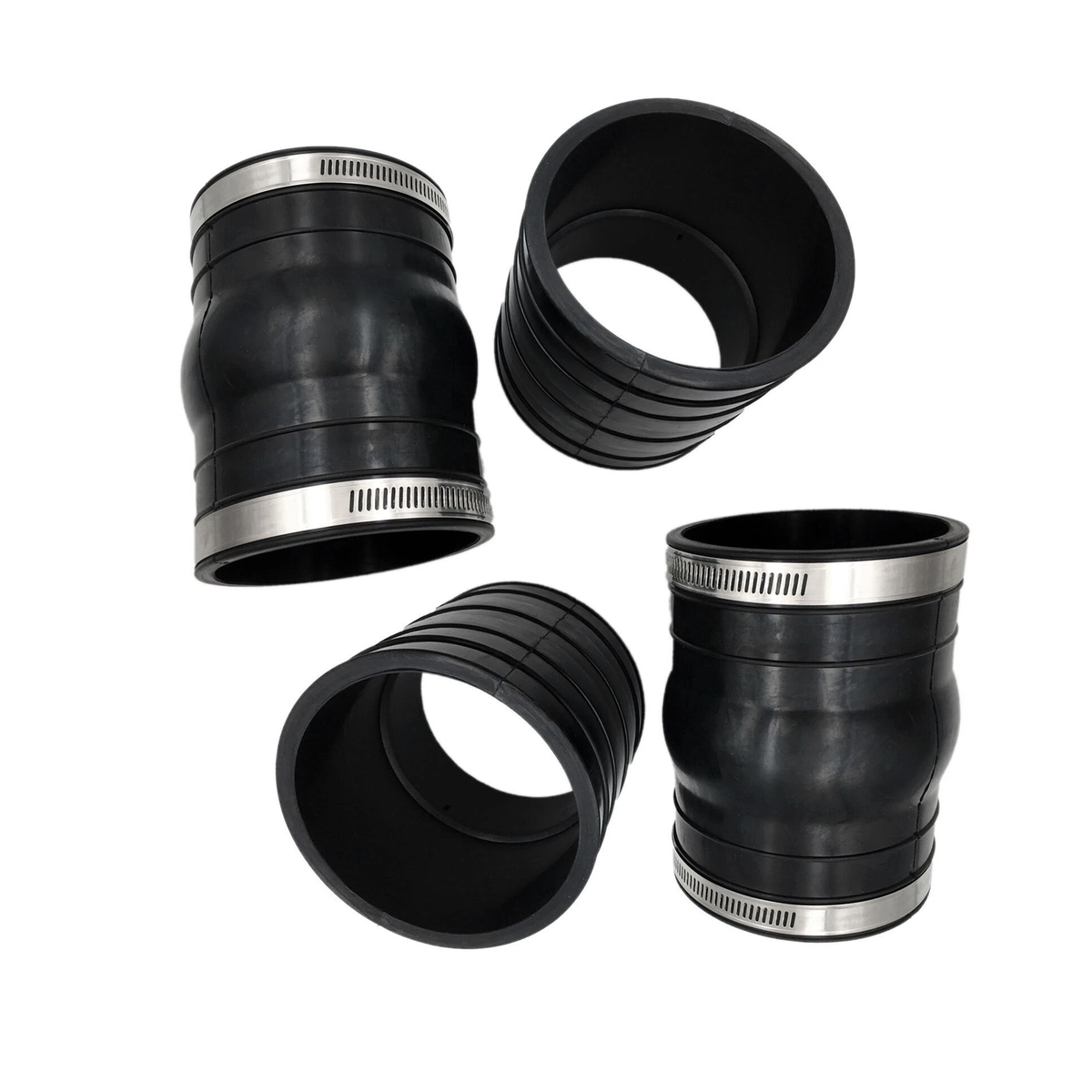 2 Set Exhaust Hose Bellow 3852696 3863450 for OMC Volvo Penta 4.3 5.0 5.7 Upper Lower Rubber Coupler - KUDUPARTS