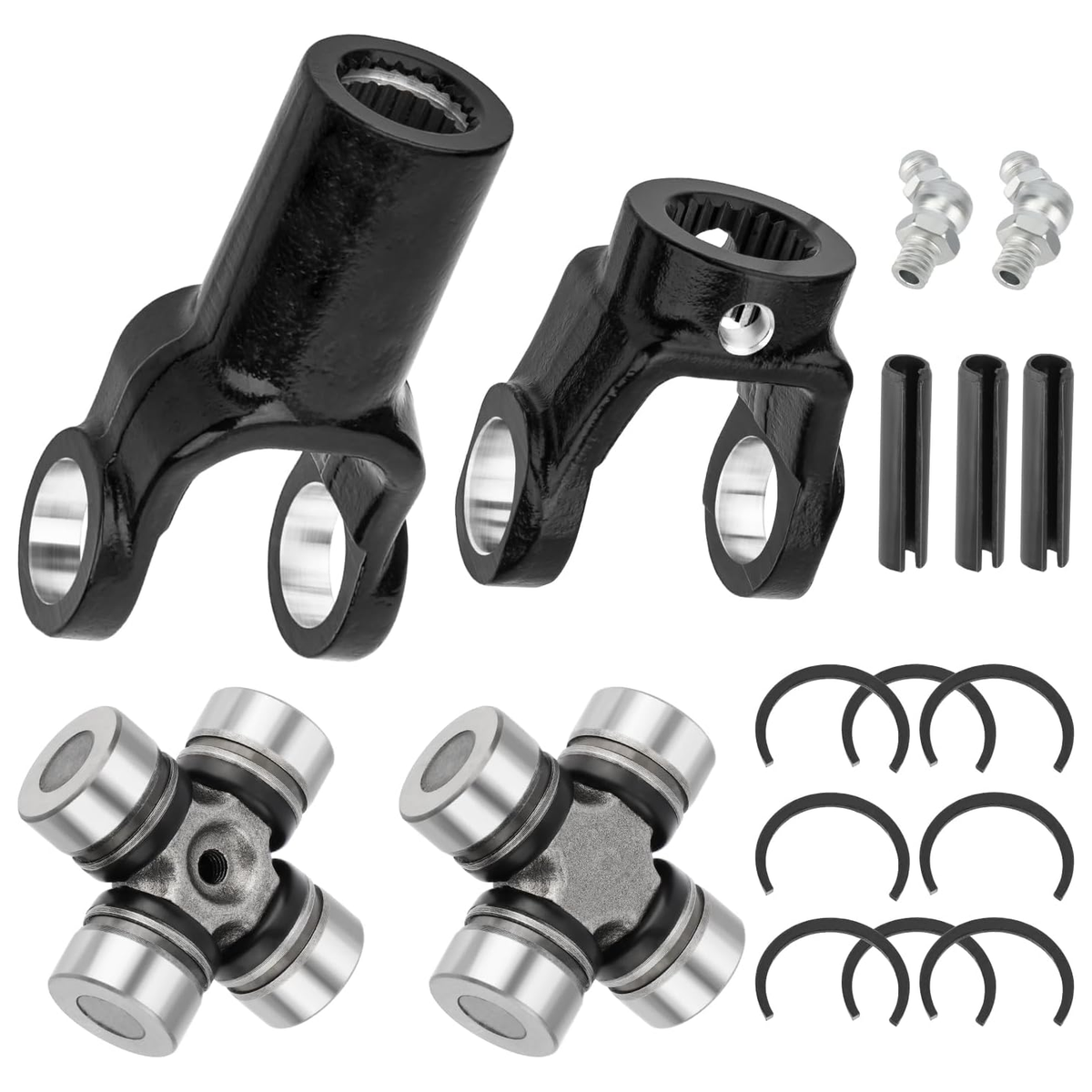 2 Side Front Prop Shaft Yoke & U-Joint 3235502 3260133 2203704 for Polaris ATV UTV Ranger 700 - KUDUPARTS