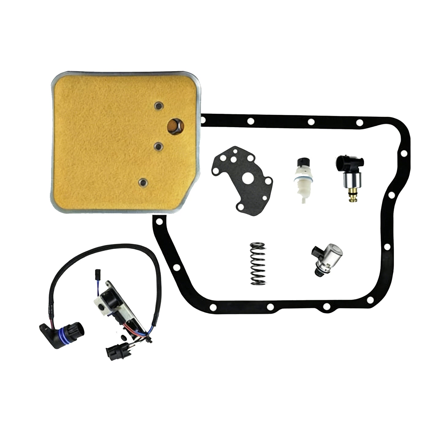 A518 A618 46RH 46RE 47RE 47RH Transmission Solenoid & Transducer Sensor Filter Spring Set for Dodge Jeep 1998-1999