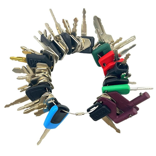 39 Pcs Ignition Key for Caterpillar CAT CASE Ford Komatsu JCB John Deere Yanmar Kubota Hyster Takeuchi New Holland Heavy Equipment - KUDUPARTS