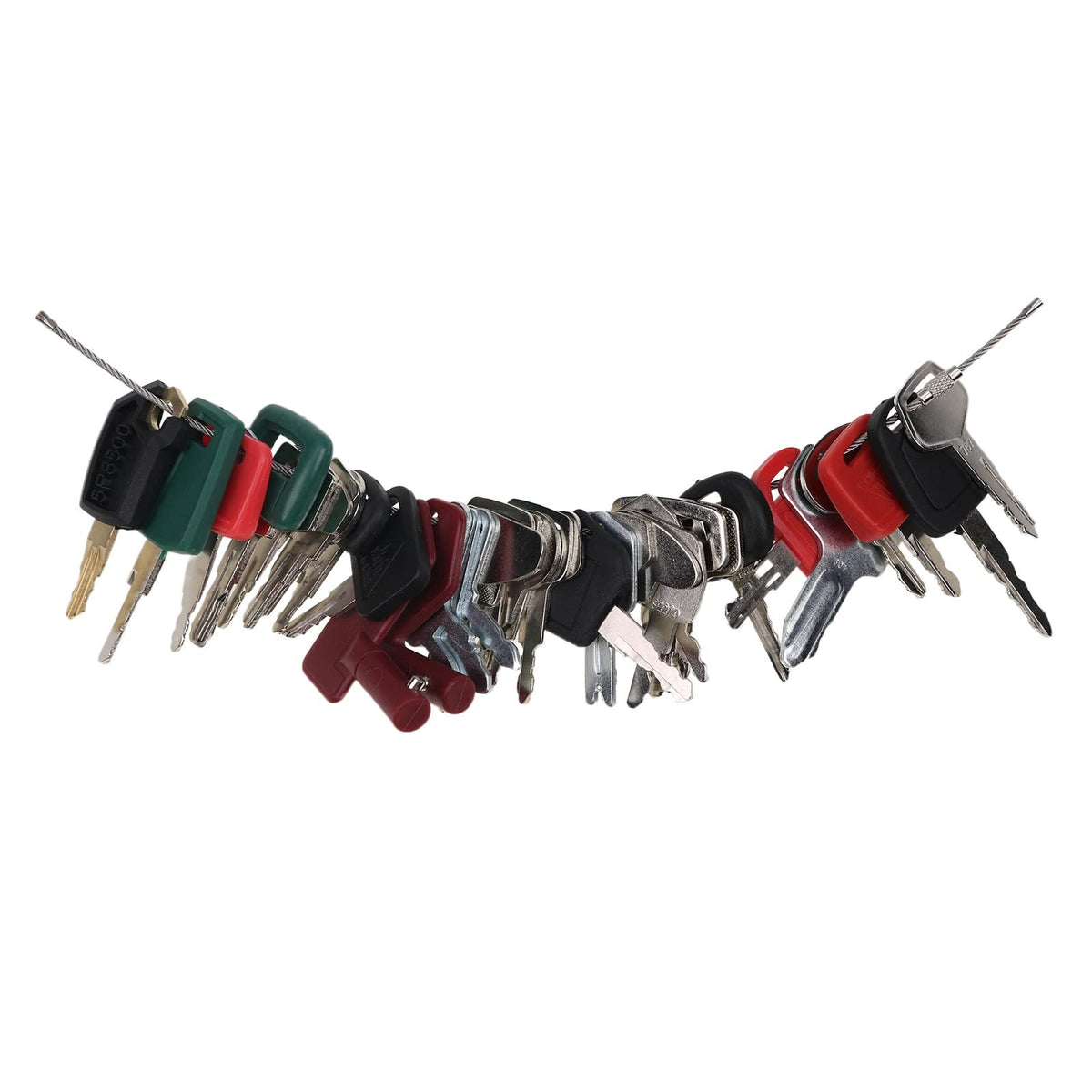 39 Pcs Ignition Key for Caterpillar CAT CASE Ford Komatsu JCB John Deere Yanmar Kubota Hyster Takeuchi New Holland Heavy Equipment - KUDUPARTS
