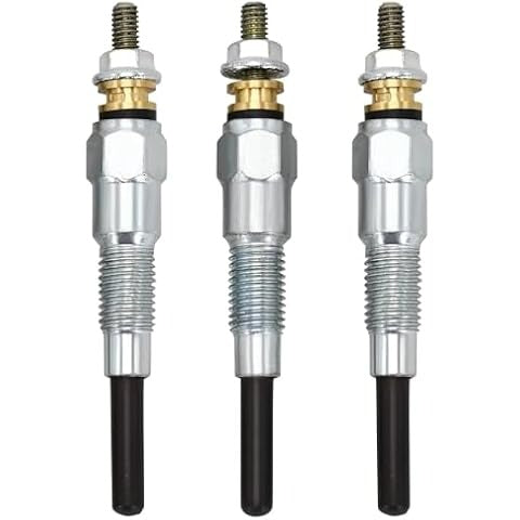 3Pcs Glow Plugs 16281-65510 for Kubota Engine D905 D1005 D1105 D1305 - KUDUPARTS