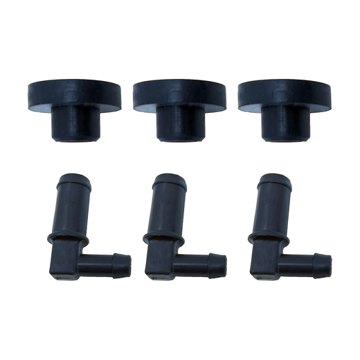 3 Pieces Fuel Tank Stem & Bushing Kit 532139277 532003645 for Husqvarna Craftsman AYP Poulan Pro Roper and Weed Eater - KUDUPARTS