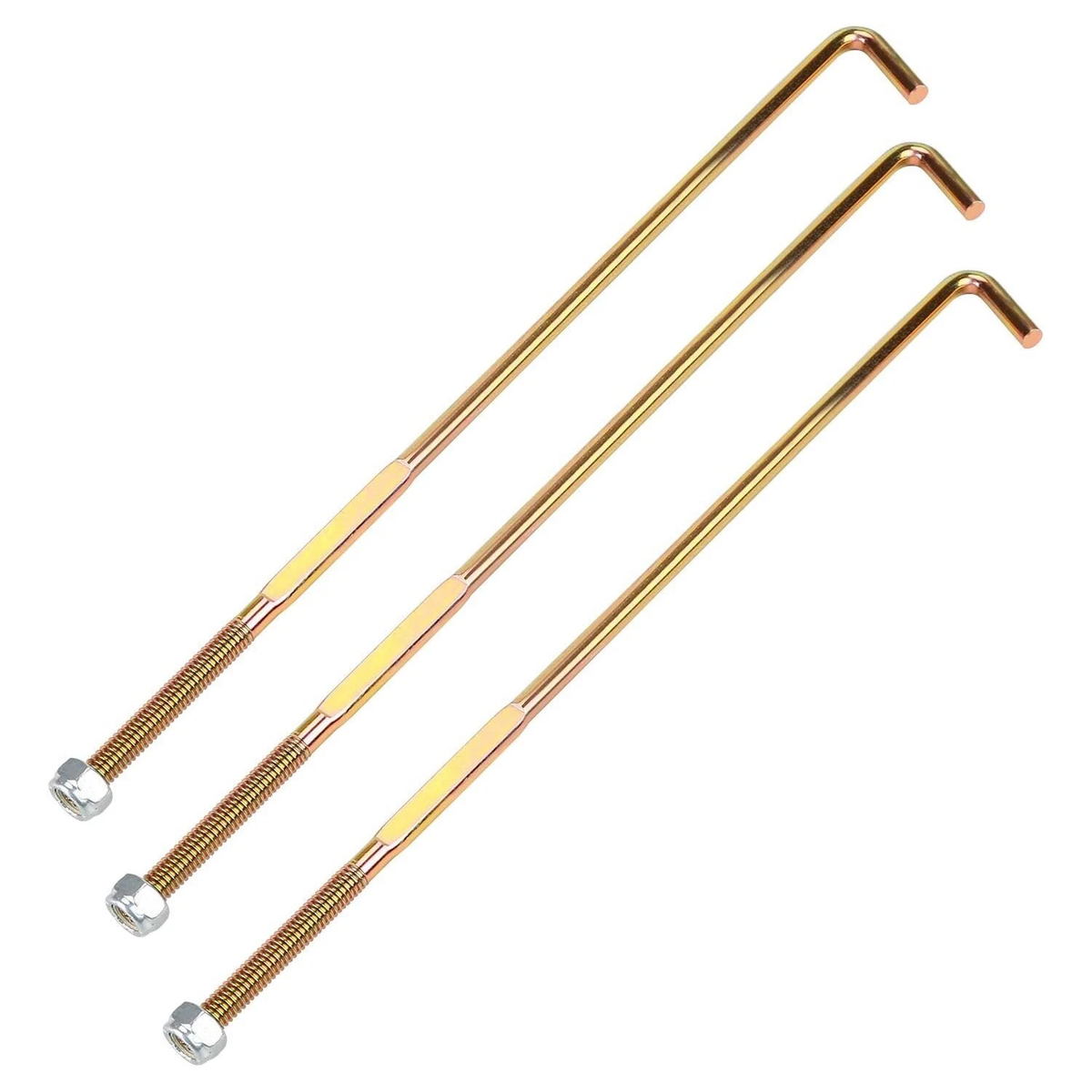 3 Piexes Battery Hold Down Rod J-Bolt Nut 11098G6 00571G2 602896 for EZGO Golf Cart RXV Electric 2008-up - KUDUPARTS