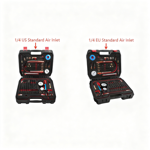 46 Pieces Compression and Leakage Test Kit for HDi TDCi Pumpe Duse Engine - KUDUPARTS