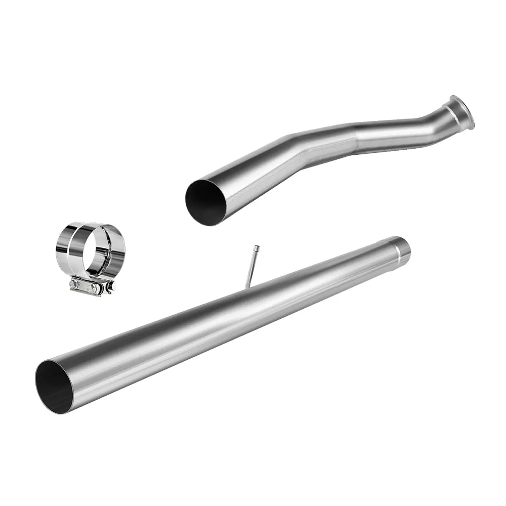 4'' Cat and DPF Delete Race Pipe for Cummins Engine 6.7L Dodge Truck Ram 2500 Ram 3500 2007.5-2012 - KUDUPARTS