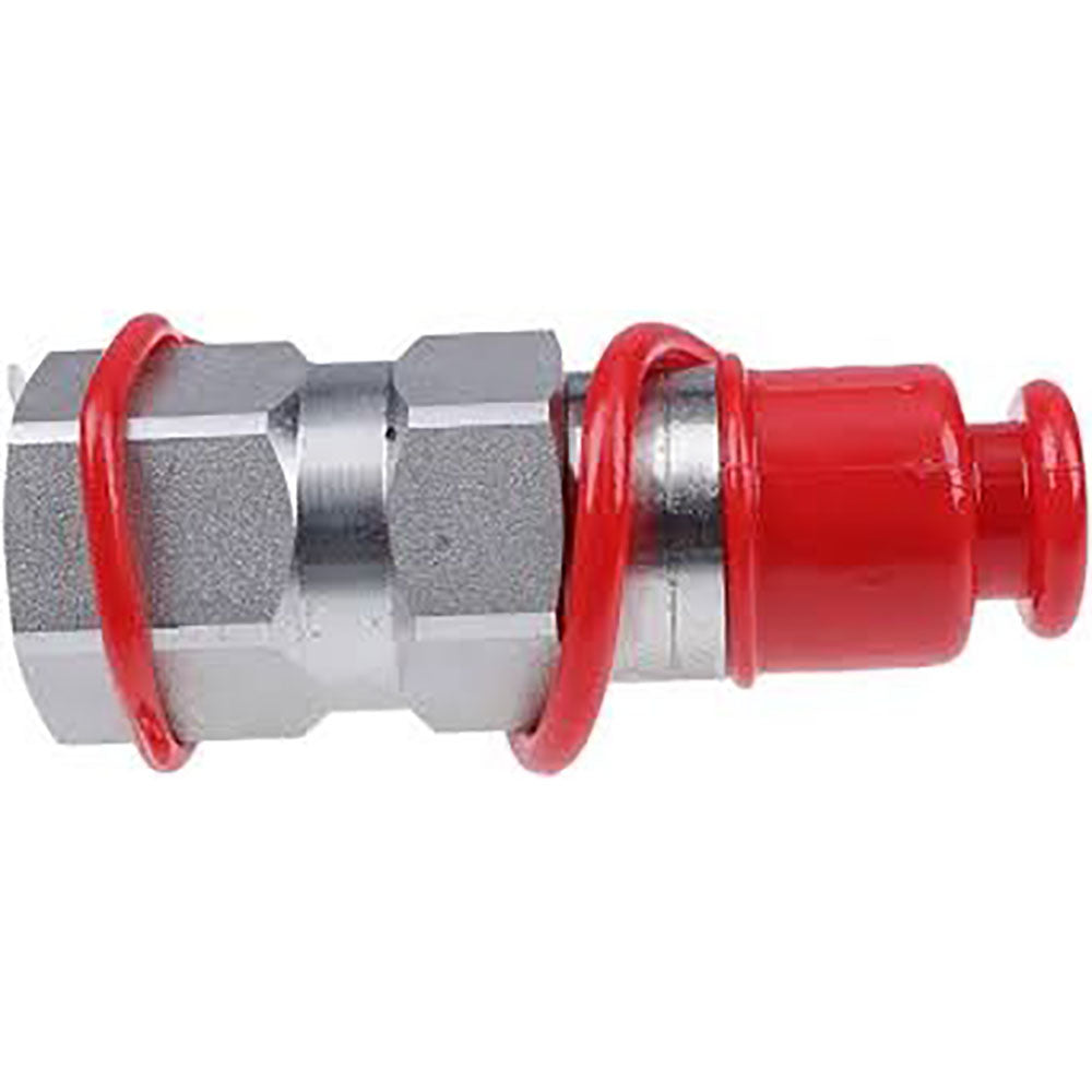 5/8" SAE Flat Face Coupler Set Hydraulic Quick Connect Fitting for Bobcat CAT CASE Volvo New Holland Thomas ASV - KUDUPARTS