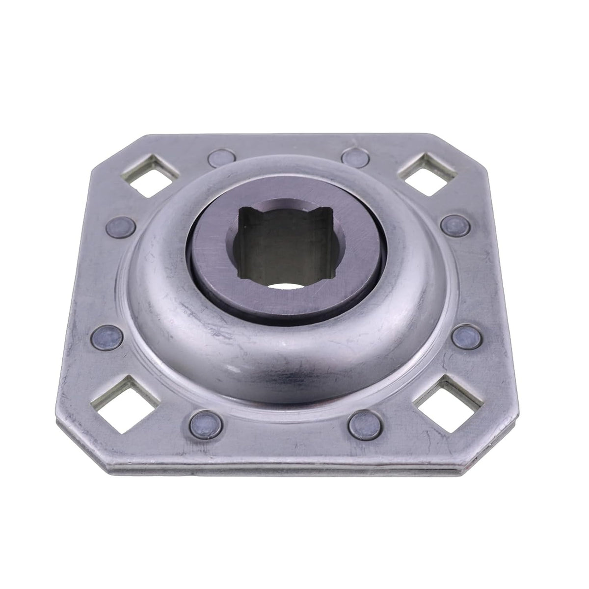 1-1/8" Square Disc Harrow Flange Bearing Unit FD208R1 ST208-1N Bolt Holes 0.531" x 0.529" for Farming - KUDUPARTS