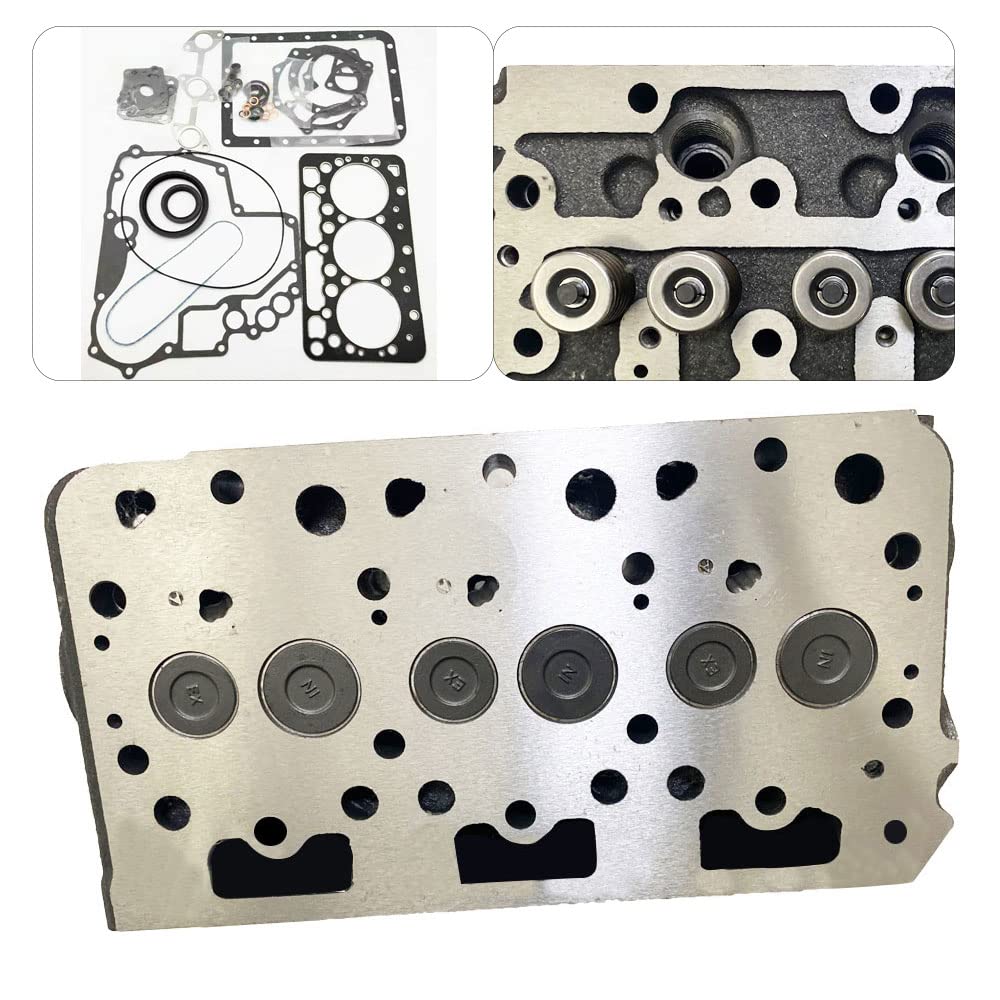 Complete Cylinder Head & Gasket D1105 for Kubota RTV1100 RTV1100CW9,RTV1140CPX Kubota Turn Mower Kubota Uitilty Vechilce Kubota Excavator Skid Steer Loader Tractor - KUDUPARTS