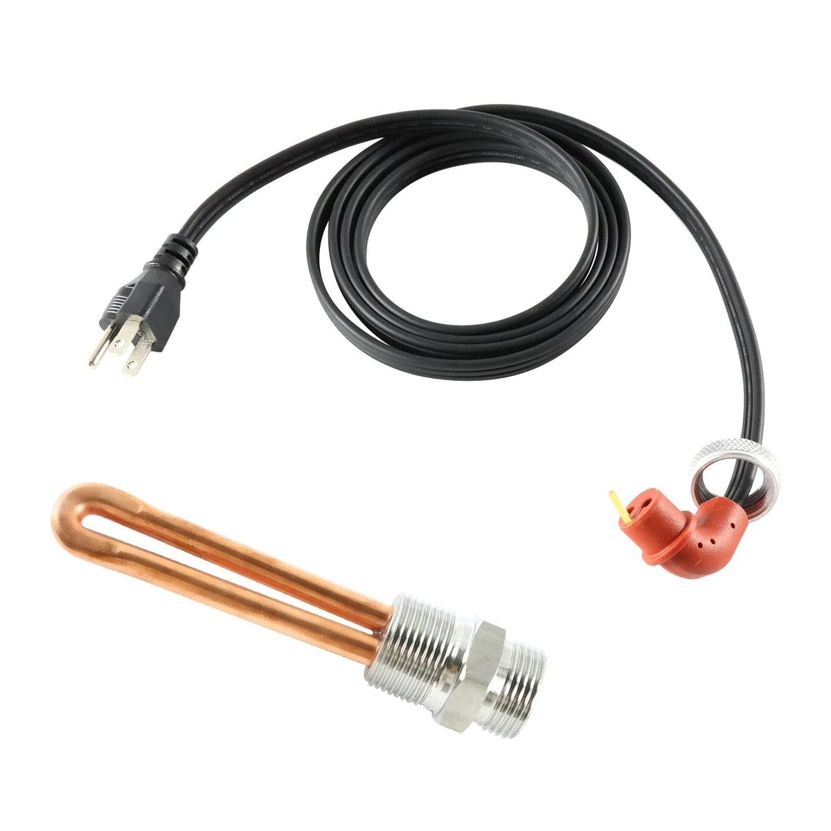 120V 750W 3/4" NPT Block Heater Kit 3500022 for Cummins Engine 5.9L 6.7L Dodge Ram Pickup Truck 2500 3500 4500 5500 - KUDUPARTS