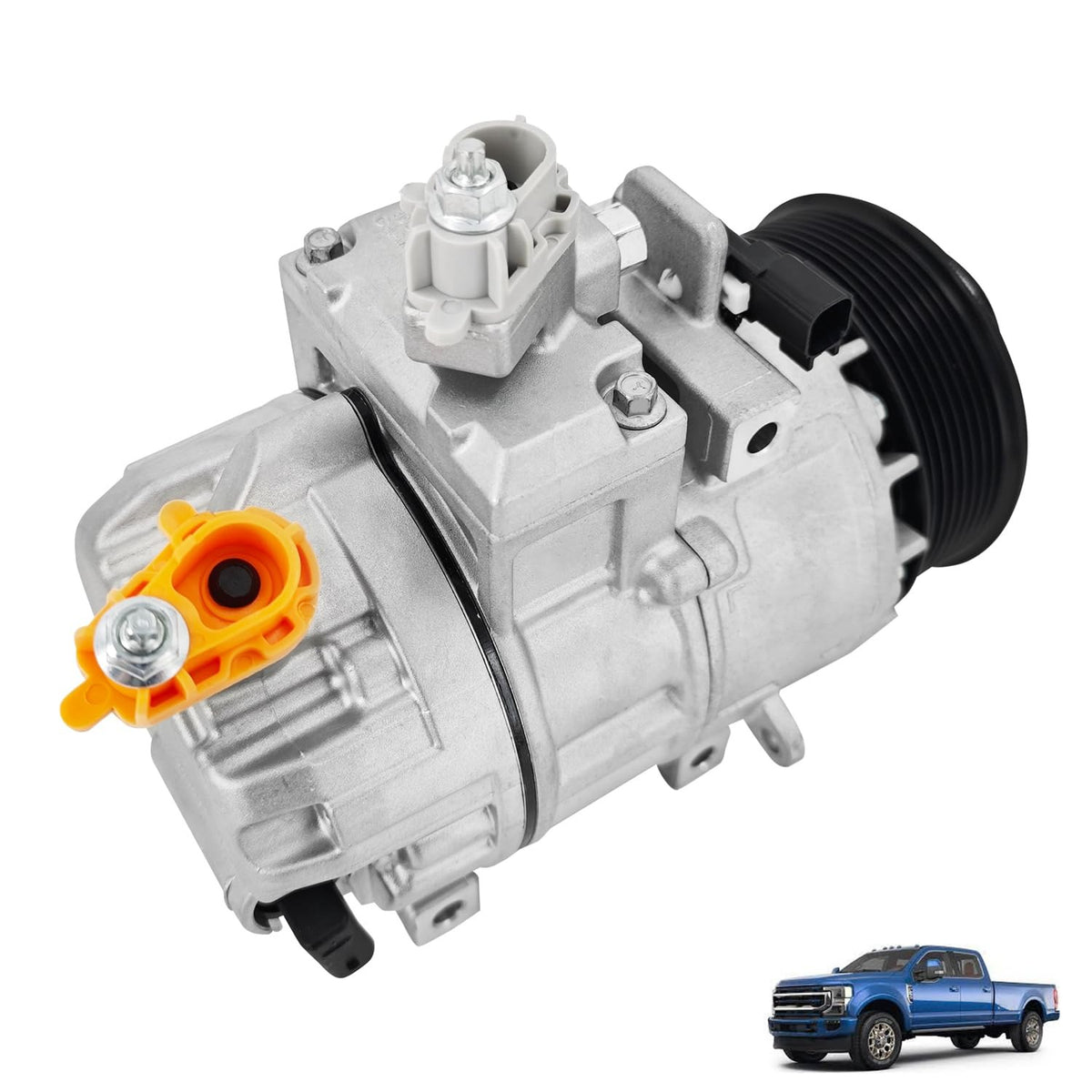 Air Conditioning Compressor AD-11000N for 2020-2022 Ford Truck F350 F450 F550 F600 Super Duty 6.7L - KUDUPARTS
