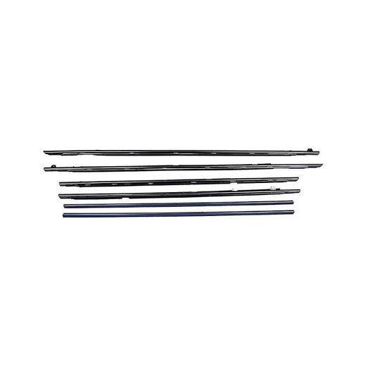 6 Pcs Door Belt Molding 75660-60020 75670-60020 for Toyota Land Cruiser Lexus LX450 1990-1999 - KUDUPARTS