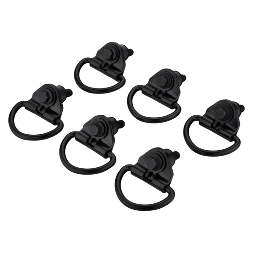 6 Pieces Black Steel Rear Cargo D-Hook BK21V550A74AD V550A74-AD for Ford Transit 150 250 350 350 015-2024 - KUDUPARTS