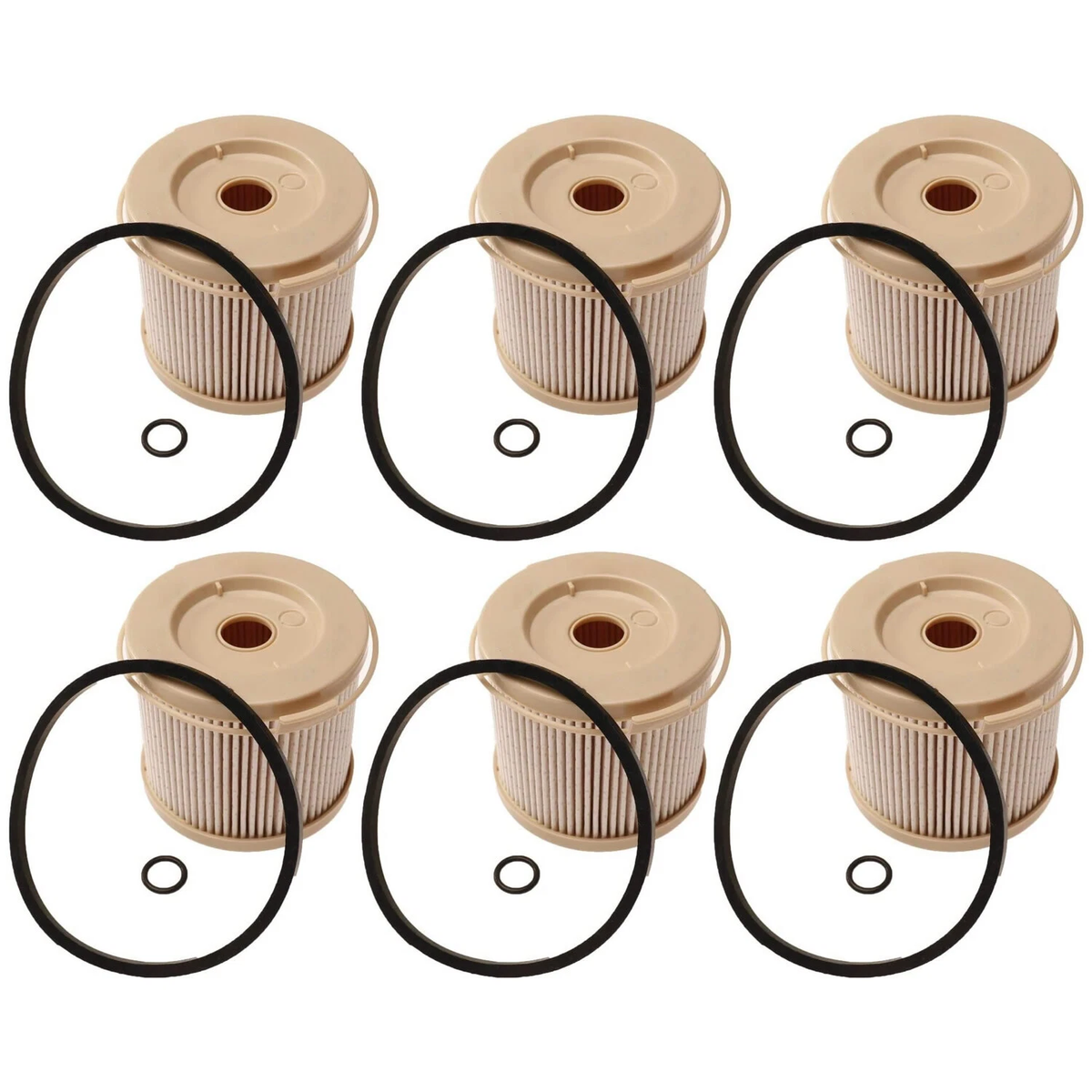 6 Pieces Fuel Filter 861014 3917924 P552010 FS1208 for Volvo Penta Engine AD31D-A D3-110 D3-140 D4-260 D6-400 KAD300-A MD2030 TMD22A - KUDUPARTS