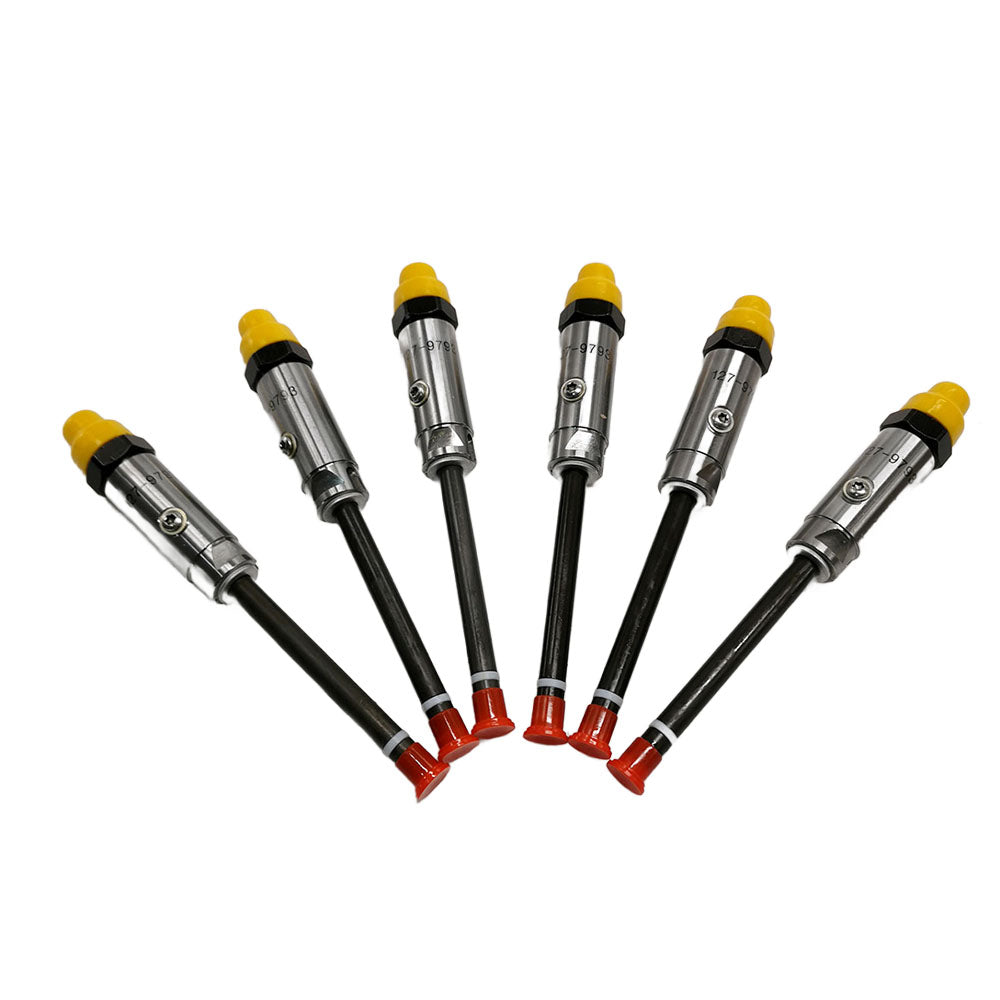 6 Pieces Fuel Injector 100-7567 127-9793 0R-8290 for Caterpillar CAT Engine 3406C