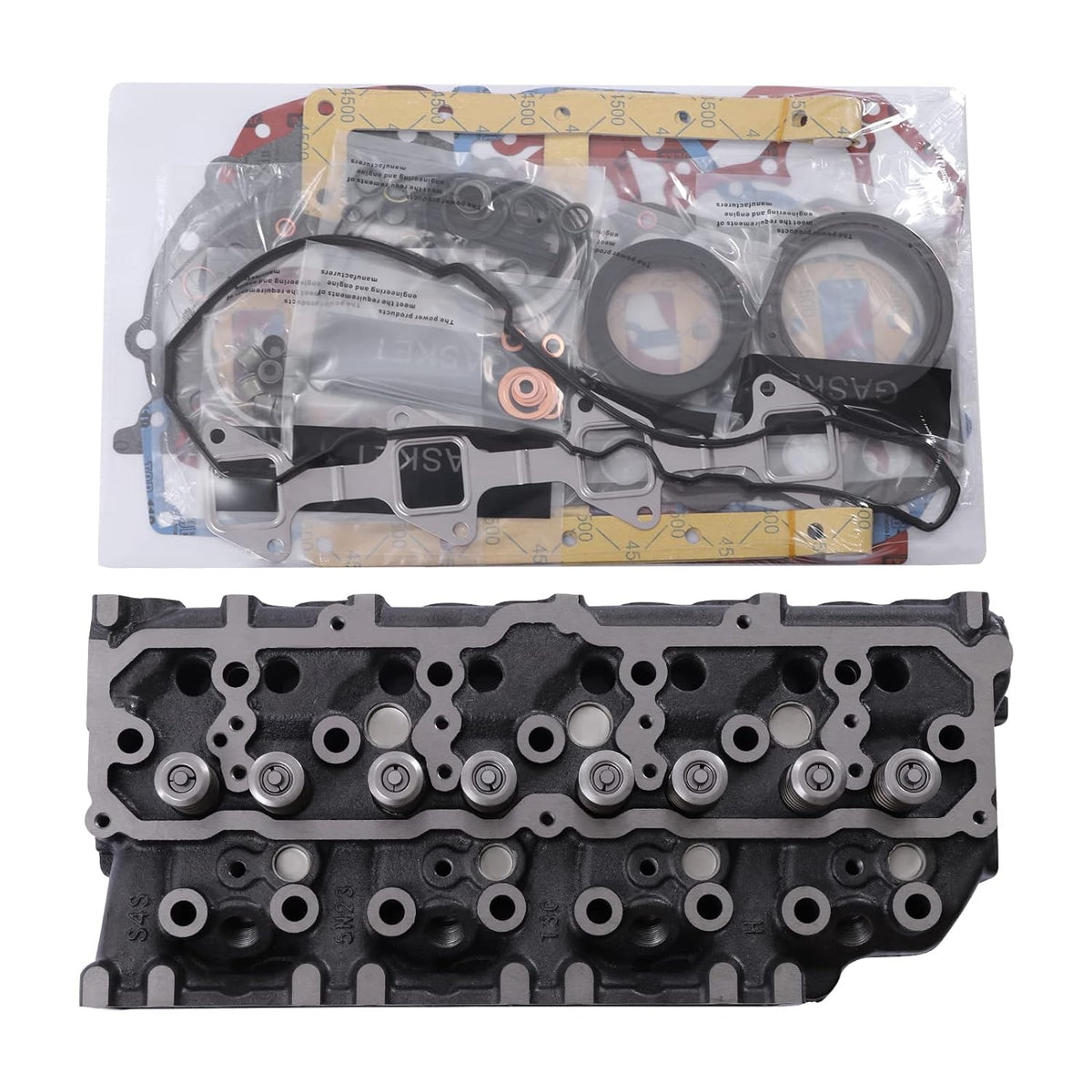 S4S Complete Cylinder Head with Valves for Mitsubishi Forklift FD20 FD23 FD25 FD28 FD30 FD35A F18B F18C Indirect Injection - KUDUPARTS