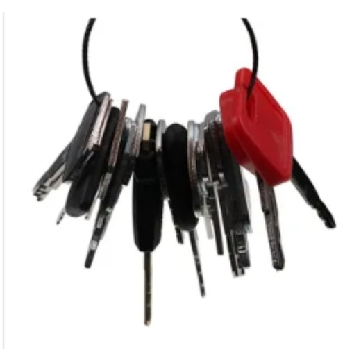18 Pcs Ignition Key for CASE Caterpillar CAT Hitachi JCB John Deere Kobelco Komatsu Takeuchi Volvo Heavy Construction Equipment - KUDUPARTS