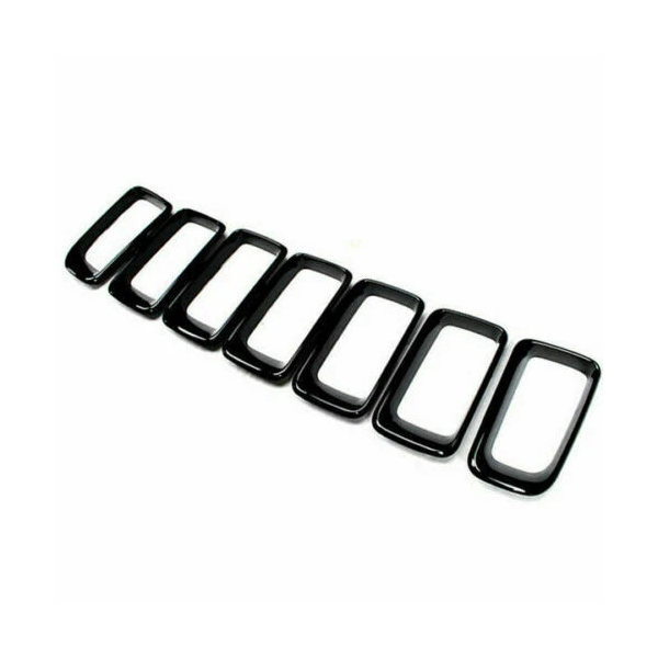 7 Pieces Front Radiator Grille Trim Ring Kit 68192204AA for Jeep Compass 2012-2017