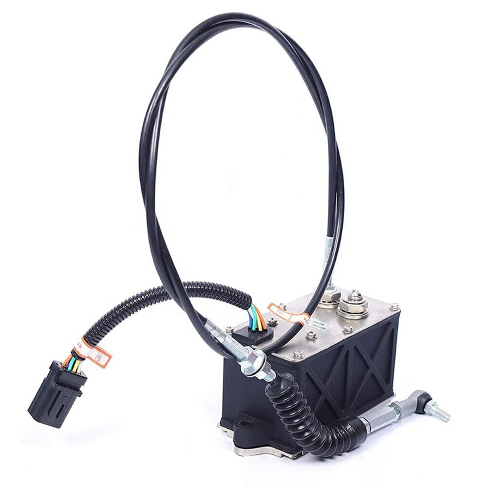 Throttle Motor Governor Assembly with Double Cables 7 Pins 309-5954 227-5212 for Caterpillar CAT Excavator 320C 320D - KUDUPARTS
