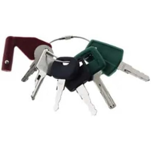 8 Pcs Ignition Key for Volvo Laser Bobcat New Holland CASE John Deere JLG Heavy Equipment - KUDUPARTS