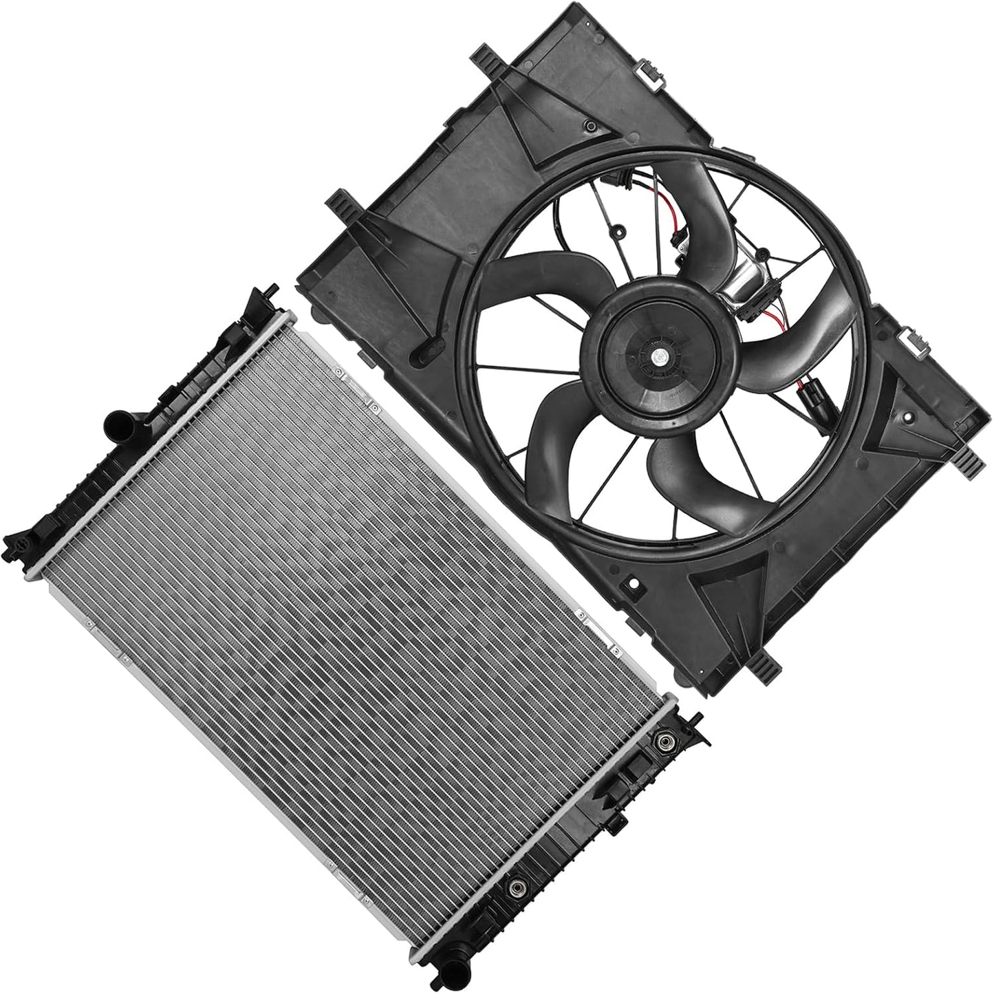 621-445 Cooling Fan 13187 Radiator Replacement for 2010-2012 for Ford Fusion 2.5L 2011-2012 for Lincoln MKZ 2.5L 2010-2011 for Mercury Milan 2.5L