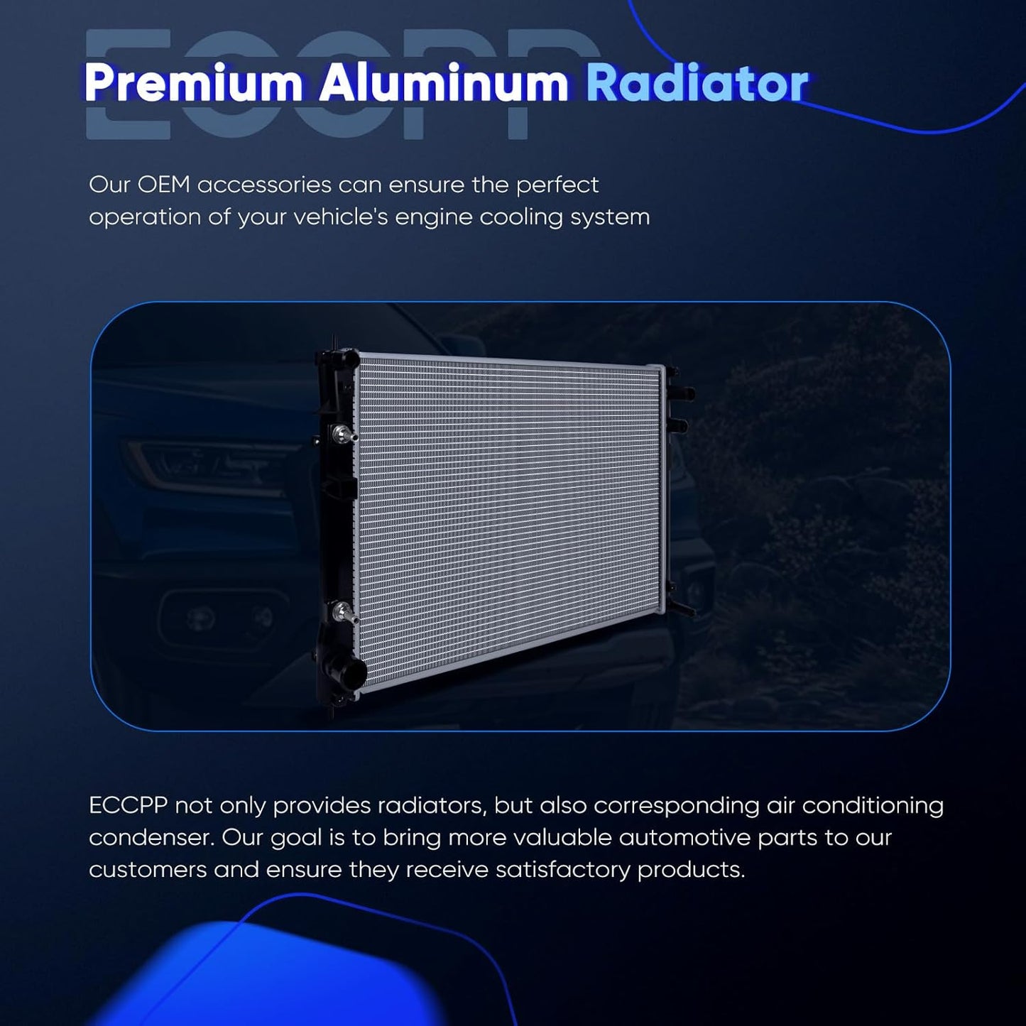 13104 Engine Radiator Compatible with 2006-2007 for Subaru B9 Tribeca 3.0L,2008-2014 for Subaru Tribeca 3.6L,Replace# CU13104, DPI13104 Aluminum Automotive Replacement Engine Radiators