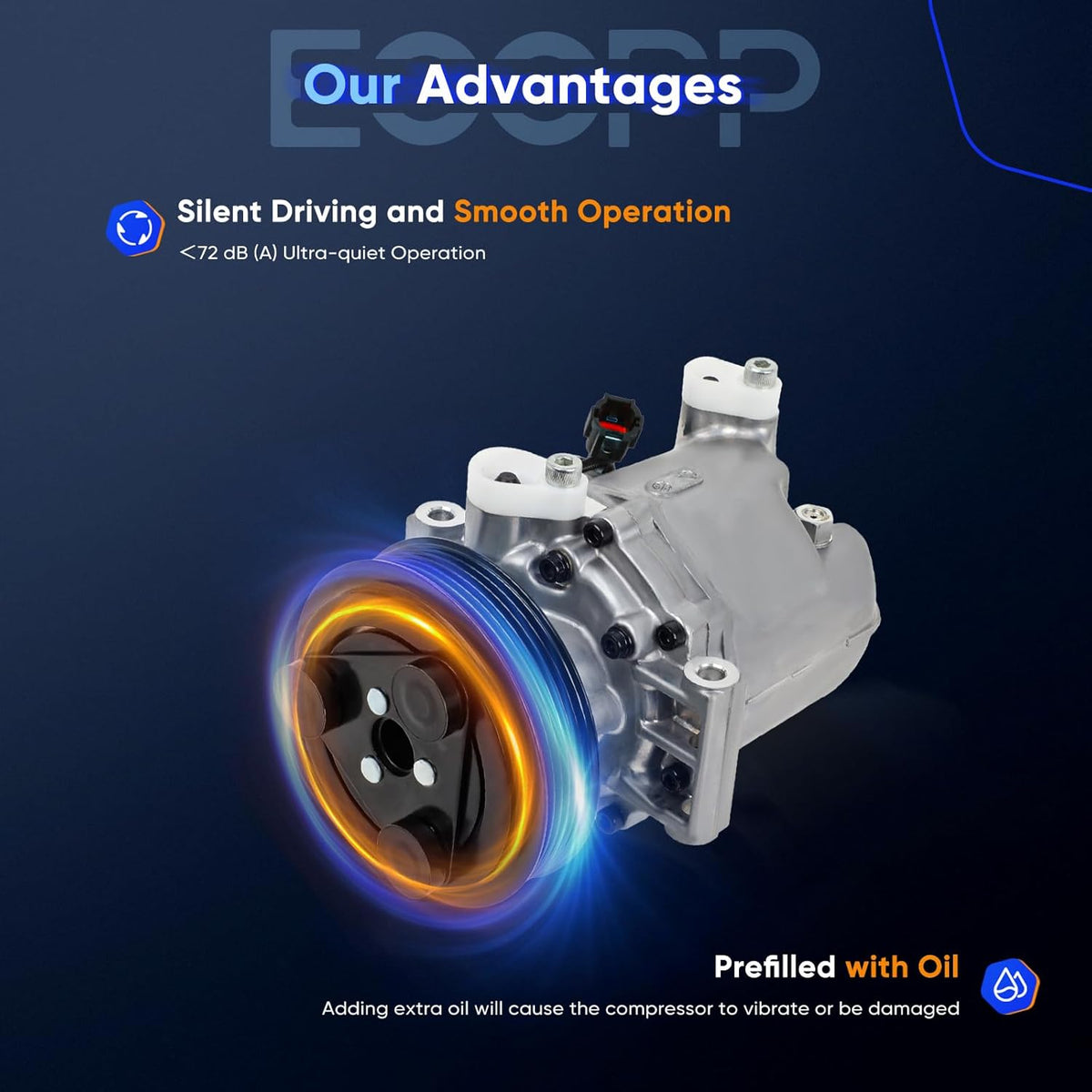 A/C Compressor with Clutch for Nissan Frontier - KUDUPARTS