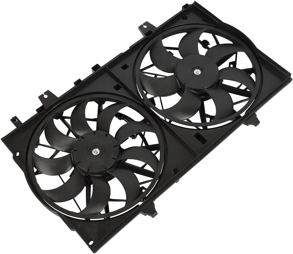 620472 Dual Radiator & Condenser Fan Replacement - Compatible with 2017-2018 Nissan Rogue 2.0L, 2014-2018 Rogue 2.5L, 2015-2017 X-Trail 2.5L - KUDUPARTS