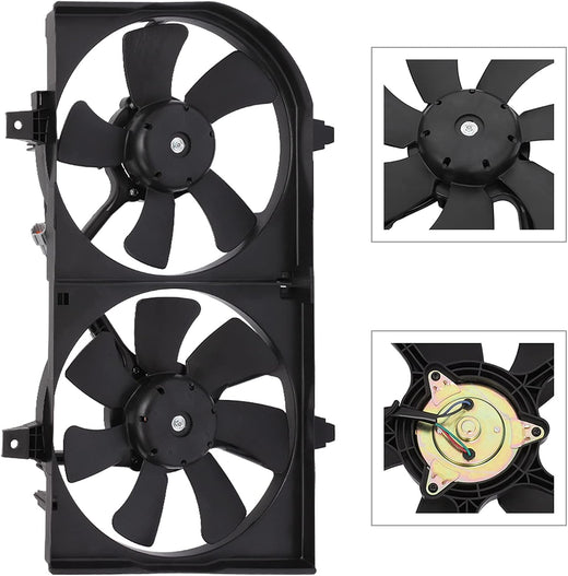 Radiator Cooling Fan Assembly Compatible with 2000-2001 for Nissan Sentra,Engine Cooling Fan Automotive Replacement 620730,674-59684,NI3115123,620-424,620424,214814Z320,214814Z322 - KUDUPARTS
