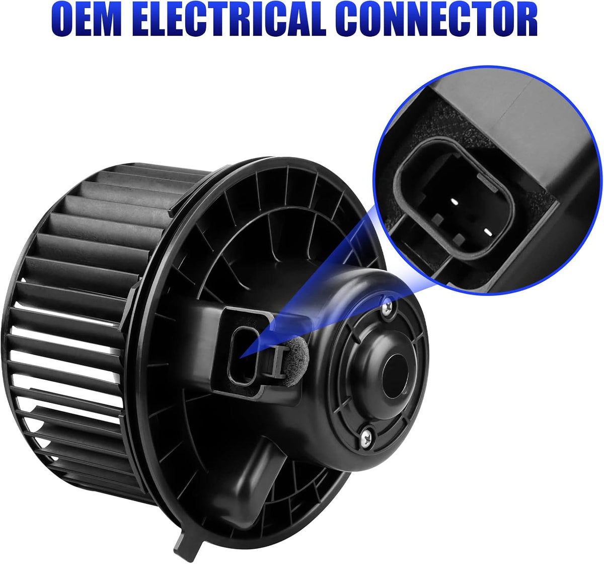 AC Blower Motor with Fan - Compatible with 2003-2006 Chevy Silverado 1500/2500, Suburban, Avalanche, GMC Sierra, Yukon, Cadillac Escalade - HVAC Heater Blower Motor Replaces #700191 - KUDUPARTS