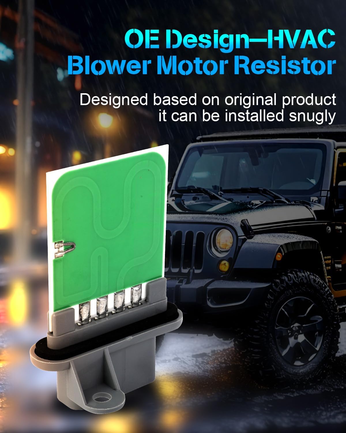 AC Blower Motor Resistor Compatible with 1995-2005 Chevy Cavalier & Pontiac Sunfire – HVAC Heater Blower Resistor Control Module (Replaces RU44, 973-281, 973-002, 973281, 973002, 3A1029, 5247 - KUDUPARTS