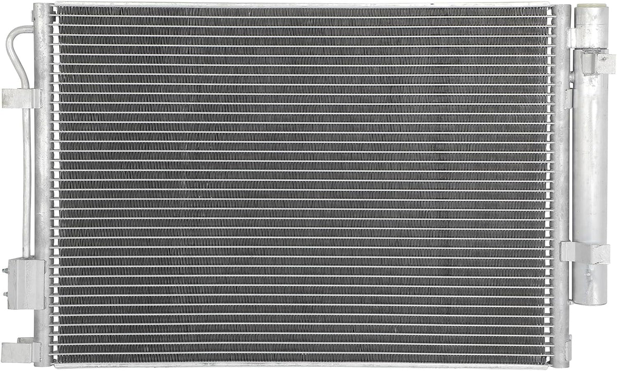 AC Condenser Compatible with 2012-2017 Hyundai Accent GL/GLS/L Sedan 4-Door, Radiator Cooling Fan Assembly, Replacement 4438, 976061W000, 976061W001 - KUDUPARTS