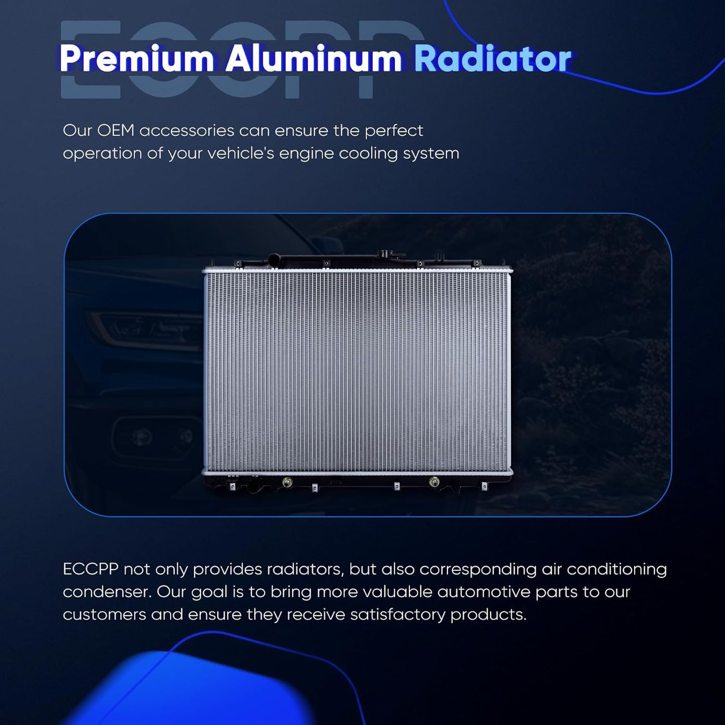 2956 Radiator Compatible with Acura MDX 3.5L 2003-2006 & Honda Pilot 3.5L 2005-2008