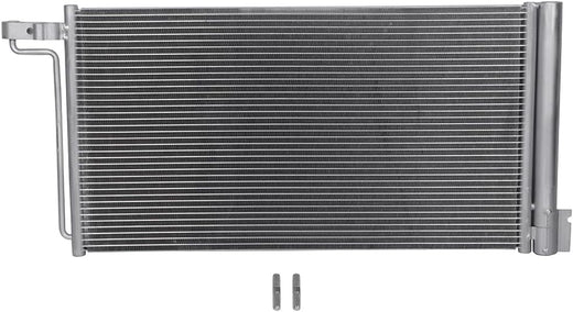 AC Condenser Compatible with 2015-2018 Ford Focus SE/Titanium Hatchback & Sedan 4-Door, Radiator Cooling Fan Assembly, Replacement 4914, 940765, F1FZ19712A, 1857751, F1F119710CA - KUDUPARTS