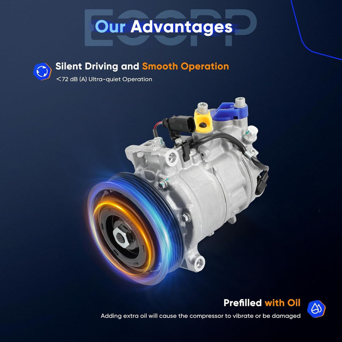 2013-2017 Audi Q5 3.0L AC Compressor with Clutch – Fast Cooling - KUDUPARTS