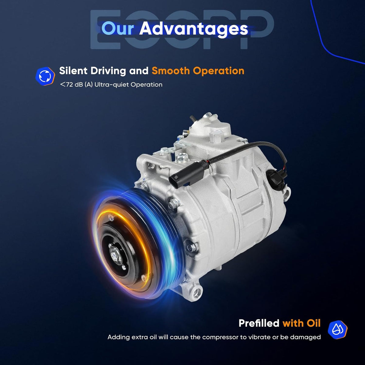 BMW AC Compressor with Clutch – Compatible with 128i, 328i, 328xi 3.0L (2007-2013) & M3 4.0L (2008-2013) - KUDUPARTS