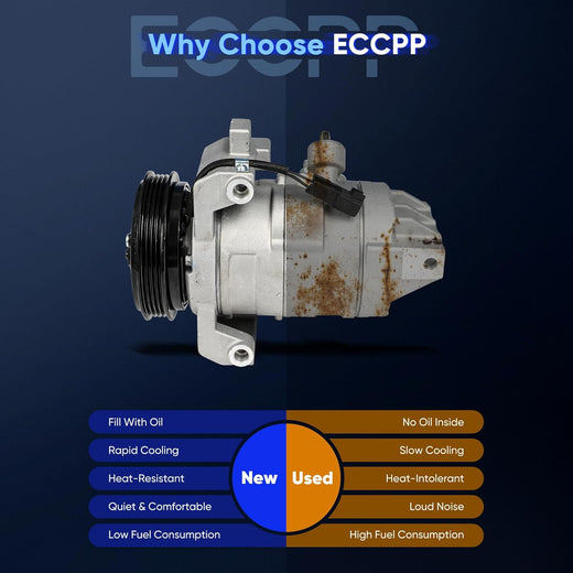 AC Compressor with Clutch – Compatible with Ford Mustang 3.7L (2015-2017) - KUDUPARTS