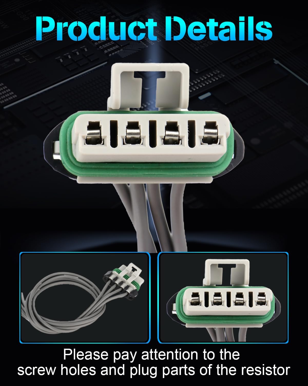 HVAC Heater Blower Motor Fan Resistor, Air Conditioning Replacement Part for 2004-2012 Chevrolet Colorado & GMC Canyon - KUDUPARTS
